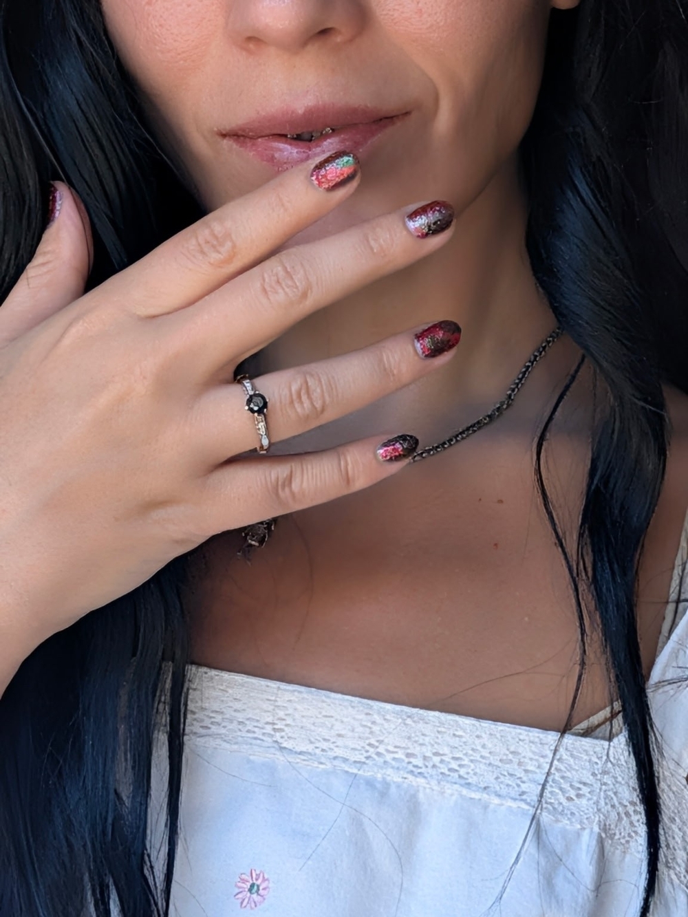 10kt Black Diamond Engagement Ring